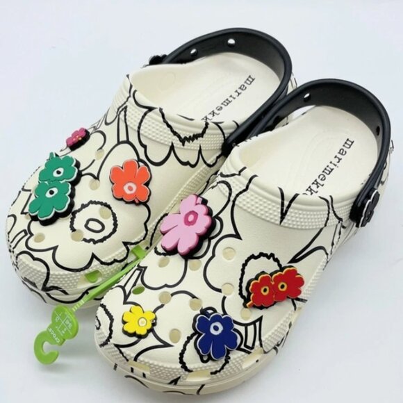 NWT Crocs x Marimekko Classic Platform Clog Women US 9 Jibbitz Charms 211411-90H - Picture 1 of 8
